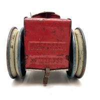 Louis Marx Red and Blue Tractor with Make Do Wheel