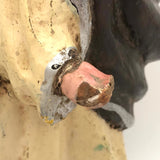 Carved, Polychromed Folk Art Saint with Very Large and Twisted Feet!