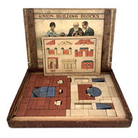 Richter Stone Union Building Blocks Complete Set No. 6 in Original Box with Booklet