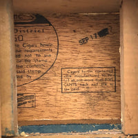Miniature Red and Blue Two Drawer Cigar Box Chest