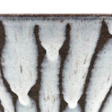 Mid-Century Hand-thrown Pedestal Bowl with White Fat Lava Glazing