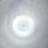 Mid-Century Hand-thrown Pedestal Bowl with White Fat Lava Glazing