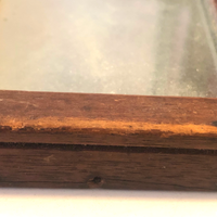 Beautiful, Earlyish 19th c. Walnut Framed Small Folk Mirror