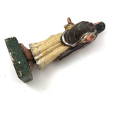Carved, Polychromed Folk Art Saint with Very Large and Twisted Feet!
