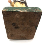 Carved, Polychromed Folk Art Saint with Very Large and Twisted Feet!