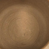 Mid-Century Hand-thrown Pedestal Bowl with White Fat Lava Glazing