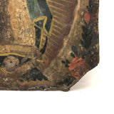 Antique Mexican Retablo on Tin of Madonna, Our Lady of Guadaloupe
