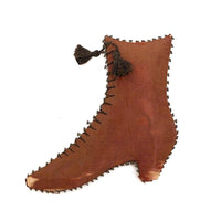 Antique Boot-shaped Pin Cushion or Whimsy with Pinwork Detail