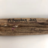 Pyrography Seascape on Driftwood with Lighthouse and Boats