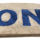 Perfect Double-Sided Blue on White Painted Wooden PONY Sign