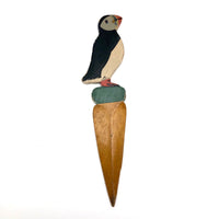 Hand-painted Puffin Letter Opener, Presumed Grenfell Mission