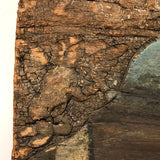 Curious Old Italian Opera Painting on Wood Panel with Carved Cherubs