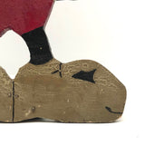 Great Old Mickey Mouse Folk Art Doorstop with Rotating Arm and Alligatored Paint