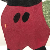 Great Old Mickey Mouse Folk Art Doorstop with Rotating Arm and Alligatored Paint