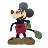 Great Old Mickey Mouse Folk Art Doorstop with Rotating Arm and Alligatored Paint