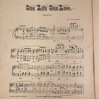 Louis Retter Music Co "One Life, One Love Waltzes" Sheet Music, 1896