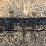 Gorgeous, Much Loved Primitive Stool in Old Blue Paint