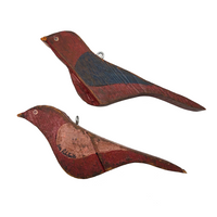 Colorful Carved and Painted Birds by Canadian Folk Artist Yves Robitaille