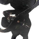 Great Old Mickey Mouse Folk Art Doorstop with Rotating Arm and Alligatored Paint