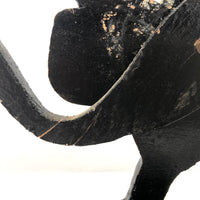 Great Old Mickey Mouse Folk Art Doorstop with Rotating Arm and Alligatored Paint