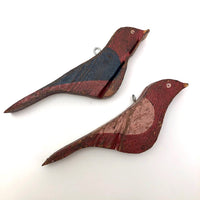 Colorful Carved and Painted Birds by Canadian Folk Artist Yves Robitaille