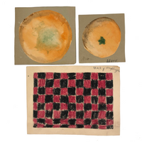 Two Oranges and a Checkerboard by Mary Humphrey