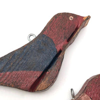 Colorful Carved and Painted Birds by Canadian Folk Artist Yves Robitaille