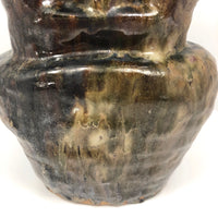 Super Chunky Triple Opening Hand-built Pottery Vase with Drippy Glazing