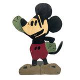 Great Old Mickey Mouse Folk Art Doorstop with Rotating Arm and Alligatored Paint