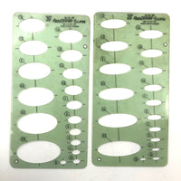 Vintage Rapid Design Ellipse Stencil Set No. 401 Plus Missile & Space Electronics Stencil