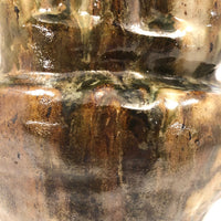 Super Chunky Triple Opening Hand-built Pottery Vase with Drippy Glazing