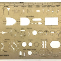 Vintage Rapid Design Ellipse Stencil Set No. 401 Plus Missile & Space Electronics Stencil