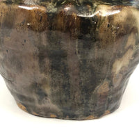 Super Chunky Triple Opening Hand-built Pottery Vase with Drippy Glazing