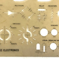 Vintage Rapid Design Ellipse Stencil Set No. 401 Plus Missile & Space Electronics Stencil