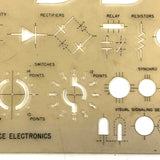 Vintage Rapid Design Ellipse Stencil Set No. 401 Plus Missile & Space Electronics Stencil