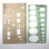 Vintage Rapid Design Ellipse Stencil Set No. 401 Plus Missile & Space Electronics Stencil