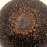 Antique Iron Cannonball With Mustachioed Face!