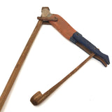 Old Wooden Handmade Climbing Monkey Toy