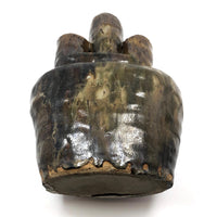 Super Chunky Triple Opening Hand-built Pottery Vase with Drippy Glazing