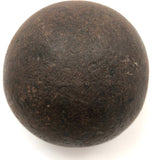 Antique Iron Cannonball With Mustachioed Face!