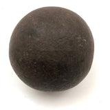 Antique Iron Cannonball With Mustachioed Face!