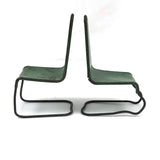 Great Pair of Miniature Bent Metal and Wire Modernist Green Chairs