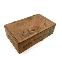 Old Cigar Box with Fabulous Carved Flying Squirrel on Top
