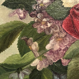 Roses, Carnations, Lilac and Butterfly Old Oil on Canvas Painting
