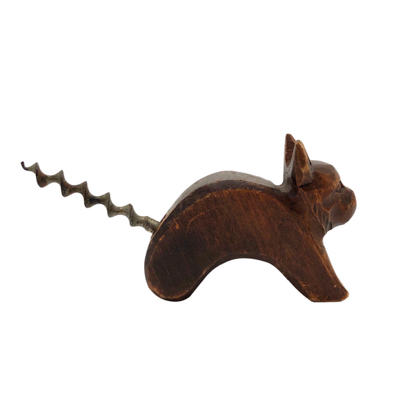 Hand-carved Cat Corkscrew After Richard Rohac