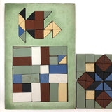 Nordloh Toy Co. c. 1945 "Jefferson Tiles" Ceramic Design Blocks