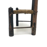 Lovingly Crafted Antique Miniature (11 3/4") Ladder Back Chair with Woven Seat