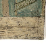 Fabulous Old Folk Art Retablo with Man Tumbling Down Stairs