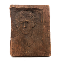 Sensitive Old Low Relief Carving of World Wise Looking Woman