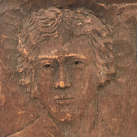 Sensitive Old Low Relief Carving of World Wise Looking Woman